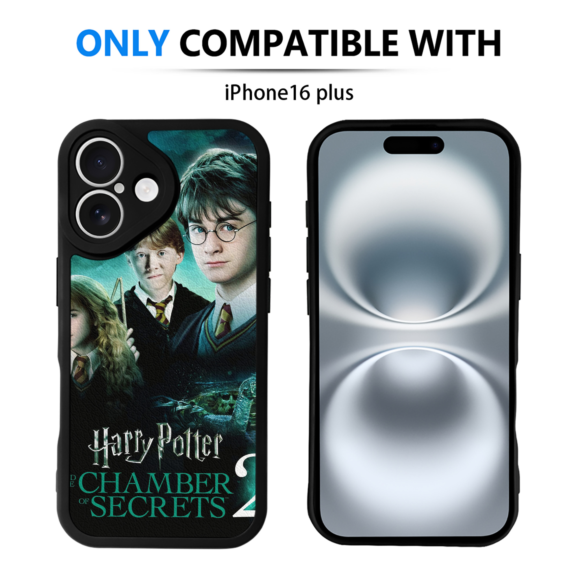 （画像用） Harry Potter ハリー・ポッターシリーズ 【iPhone 16シリーズ対応】シリコンスマホケース（レザー調） 材質：シリコン